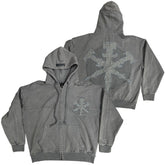 HUDSON- STUDDED FLEECE OVERSIZED HOODY GREY