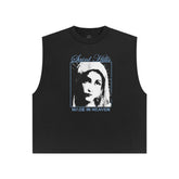 SAINT HILLS - MADE IN HEAVE CUT SLEEVE T-SHIRT BLACK