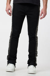 WAIMEA- Stacked Denim JET BLACK Stones