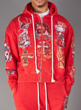 Politics Hoodie - Nivin - Jujube Red