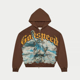 GODSPEED Chrome Liberty Zip Hoodie V2 (Brown Wash)