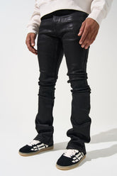SERENEDE - ONYX COATED BLACK Stacked Jeans