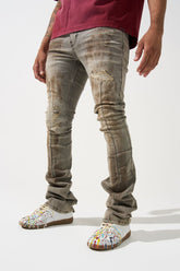SERENEDE - NANODUST GREYRUST Stacked Jeans