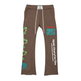 FREE REFILLS- PSYCHIC FLARE SWEATPANTS BROWN