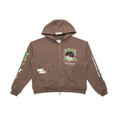 FREE REFILLS- PSYCHIC ZIPUP HOODIE BROWN