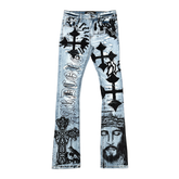 VICIOUS- PREMIUM FLARED DENIM WITH ARTWORK