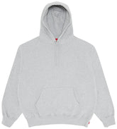 Supreme Satin Applique Hooded Sweatshirt (FW24) Heather Grey (CJ)