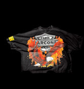 MadeByTrezz - Garçons en Mouvement “Burning Eagle” Oversized Cropped Heavyweight Tee
