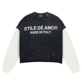 Stile De Amor Galleria - NERO SU BIANCO LONGSLEEVE
