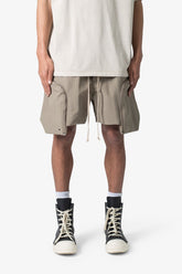 MNML - Front Pocket Geo Shorts - Olive