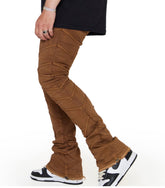 VALABASAS - SOLO" DENIM STACKED - BROWN