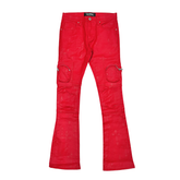 VICIOUS- WAX COATED AND CROSS PRINTED - RED