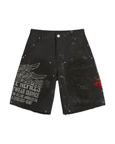 Free Refills - SERVICE GRUNGE CARPENTER SHORTS - BLACK