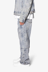 MNML - Ultra Baggy Moto Denim - Blue