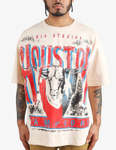 KIY STUDIOS "HOUSTON CHAMPS" CREAM T-SHIRT