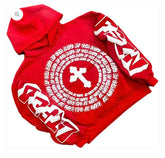LIFE OF SIN - Red Graffiti Hoodie