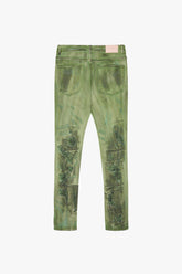 VALABASAS - HARVEST" GREEN WASH SKINNY JEAN