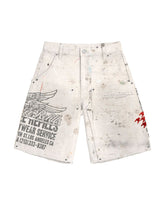 Free Refills - SERVICE GRUNGE CARPENTER SHORTS - CREAM
