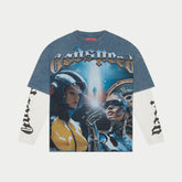GODSPEED - Chosen One Layered T-Shirt (Blue wash)