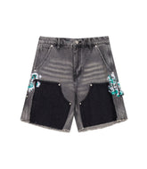 UNDEVELOPED - AZUL SPLIT PAINTERS SHORTS - GREY