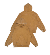 UNKNOWN- Garment-dyed heavyweight hoodie - Brown