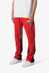 MNML - Contrast Bootcut Sweatpants - Red