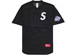 Supreme S Logo Baseball Henley (SS25) Black (CJ)