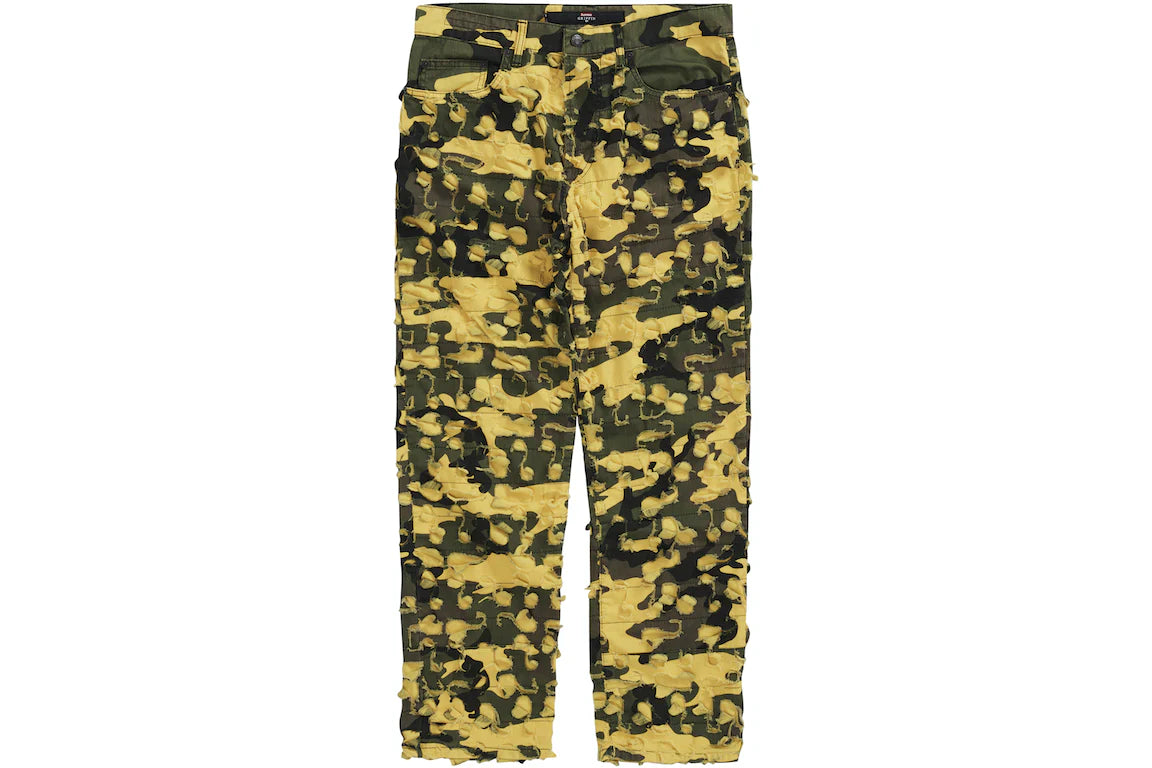 Supreme yellow camo pants shop