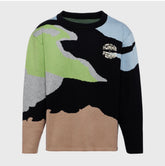 HOMME FEMME - Camouflage Knit Sweater Black