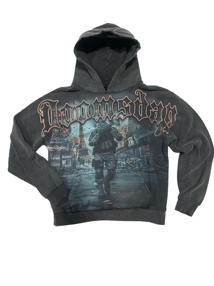 CONCEPT - "Doomsday" Black Wash Hoodie