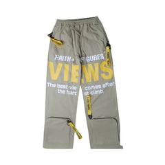 FAITH & FIGURES- Views Oversized Cargo Khaki Pants