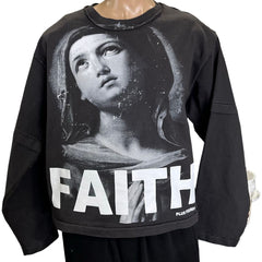FAITH & FIGURES- Pray For Me Vintage Black LS