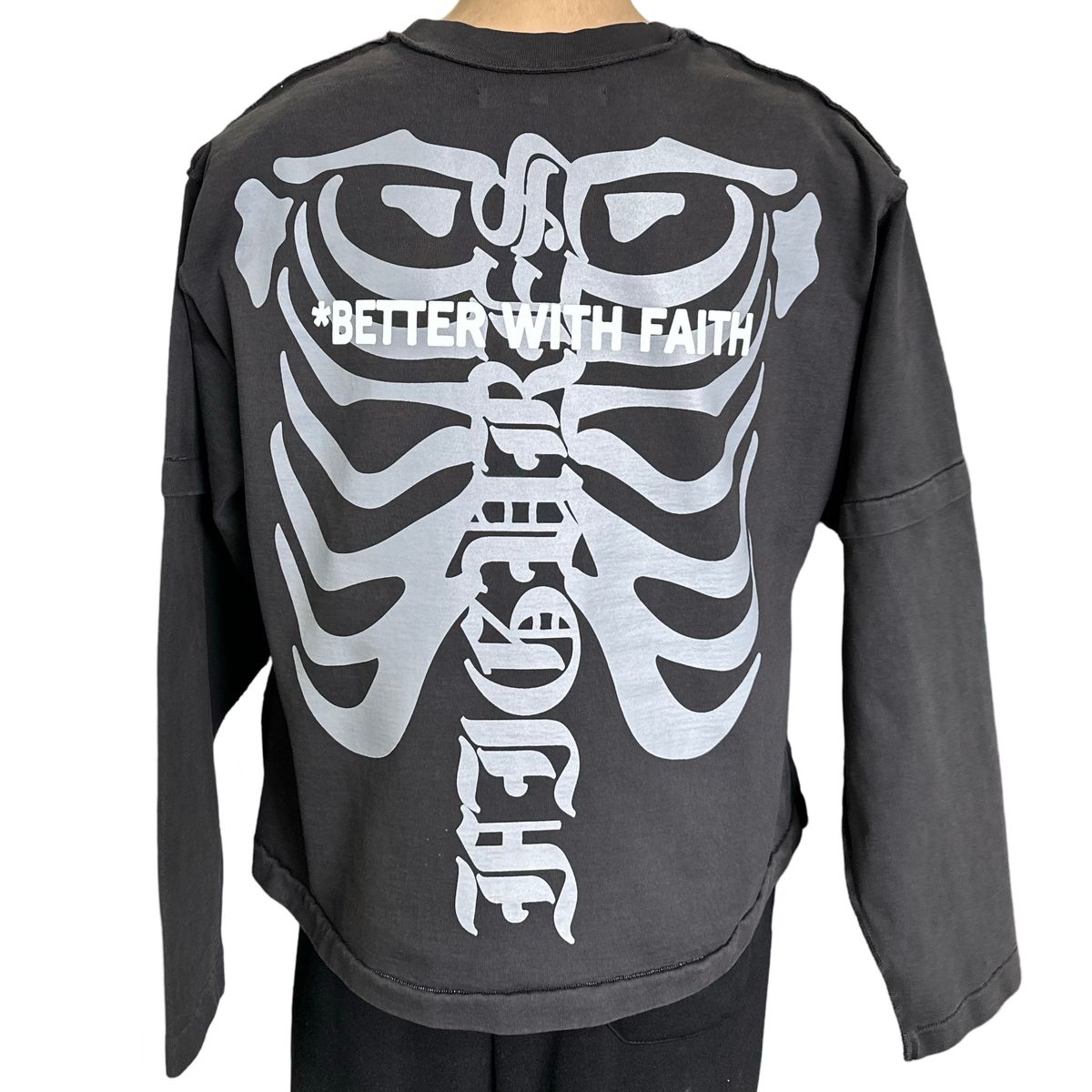 FAITH & FIGURES- Pray For Me Vintage Black LS