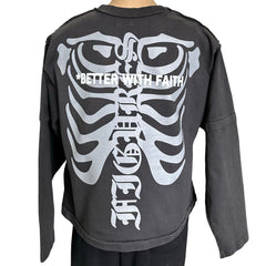 FAITH & FIGURES- Pray For Me Vintage Black LS