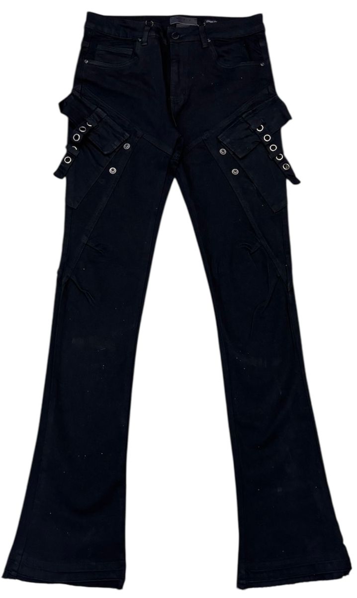 WAIMEA- Stacked Denim JET BLACK