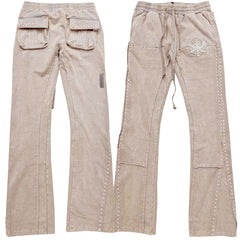 HUDSON- STUDDED FLEECE FLARE JOGGER SAIL