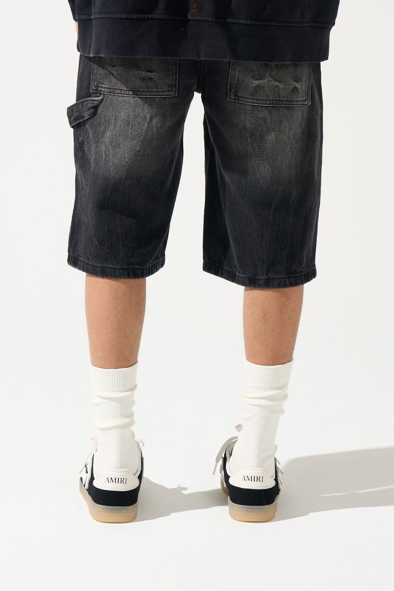SERENEDE -RAIJIN Denim Shorts Faded Black
