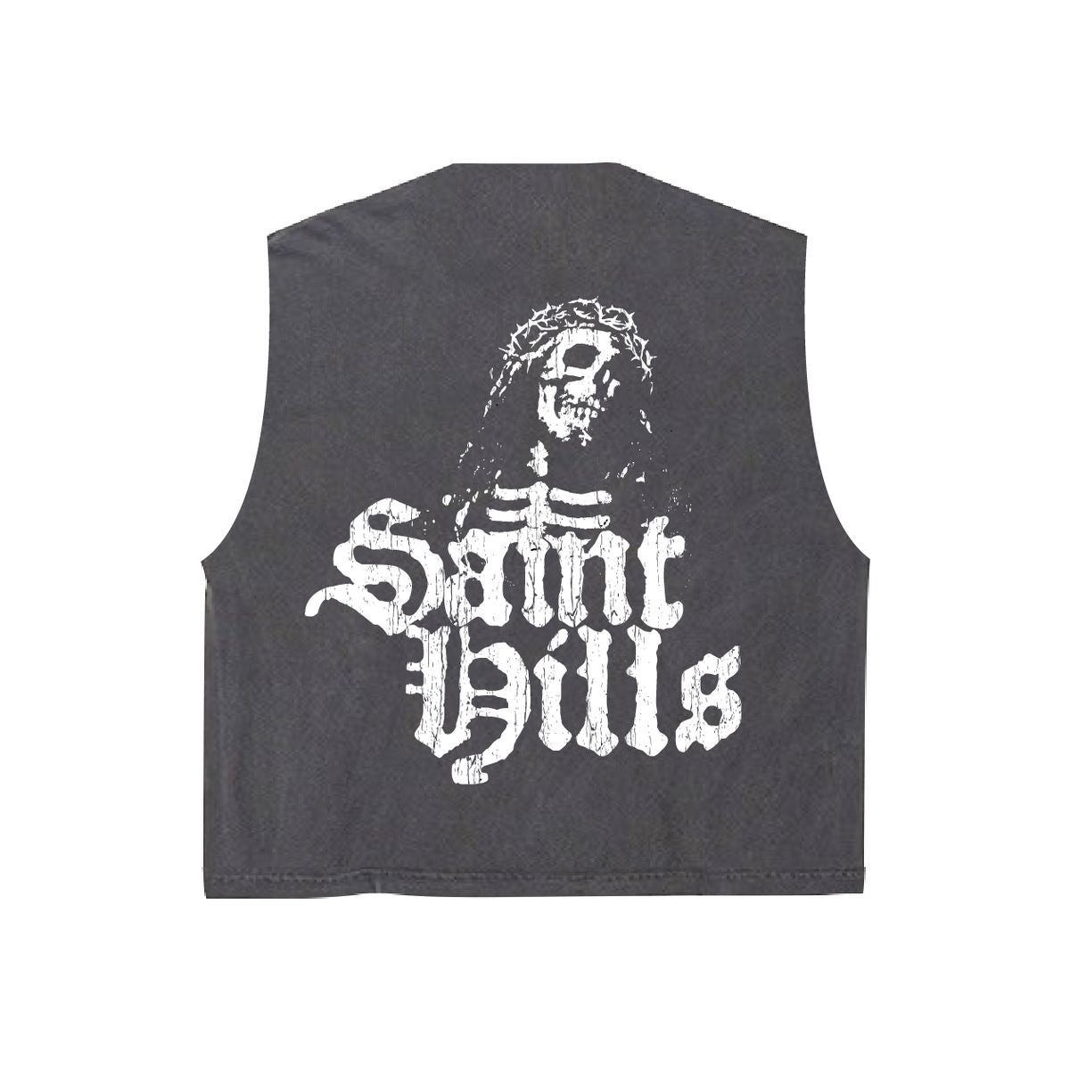 SAINT HILLS - AFTERLIFE CUT SLEEVE T-SHIRT VINTAGE BLACK