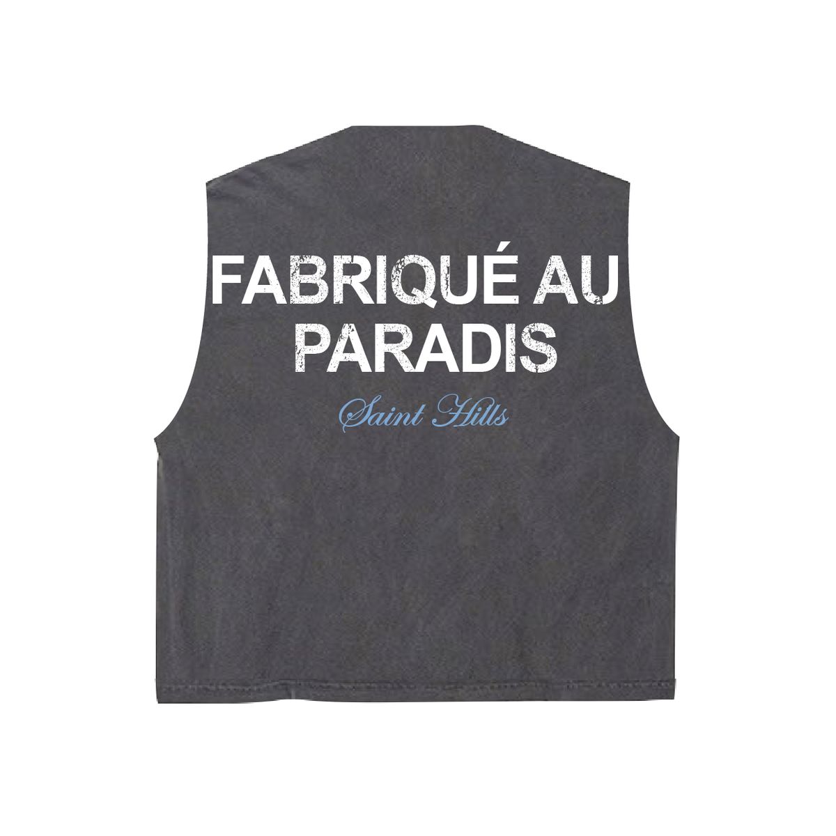 SAINT HILLS - MADE IN HEAVE CUT SLEEVE T-SHIRT VINTAGE BLACK