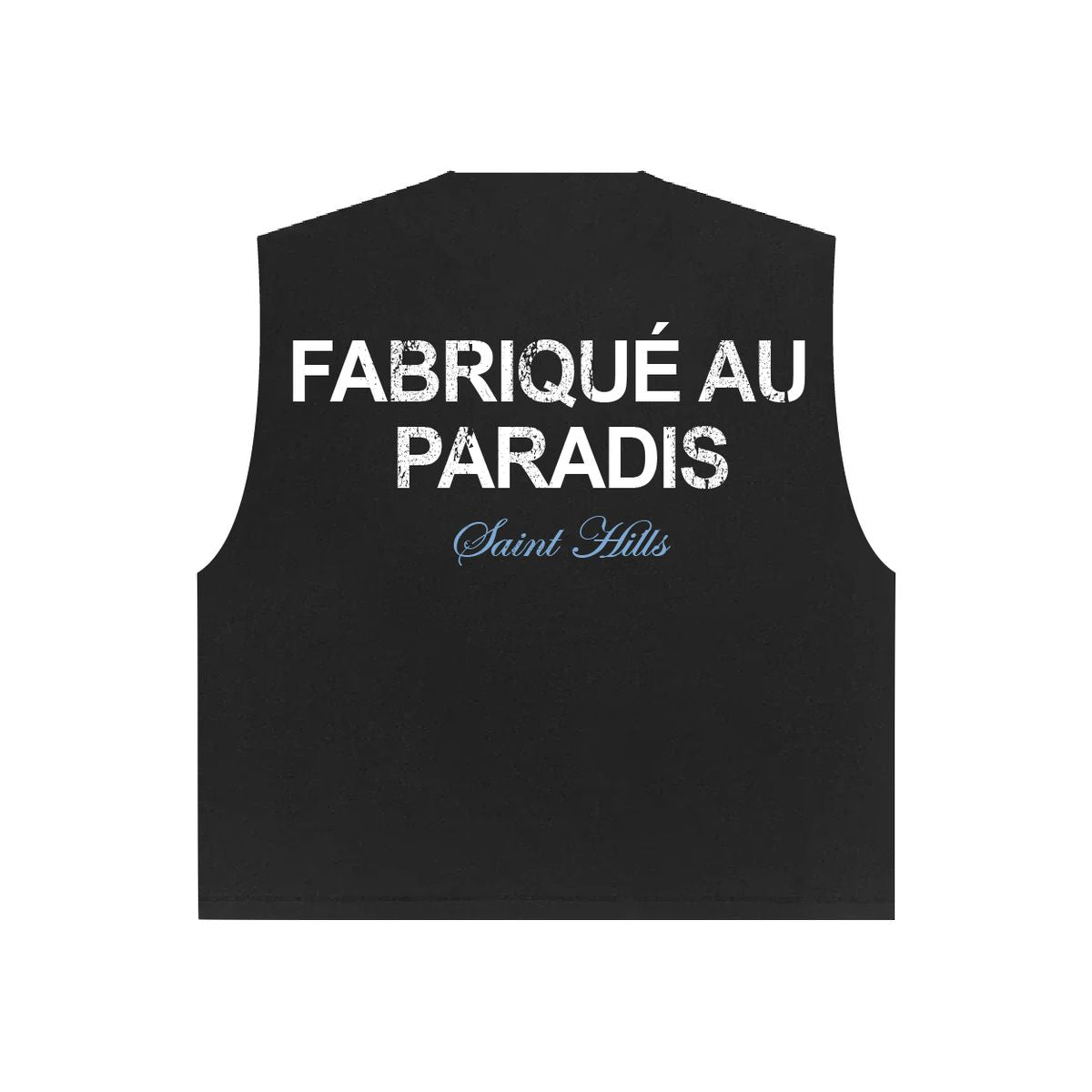 SAINT HILLS - MADE IN HEAVE CUT SLEEVE T-SHIRT BLACK