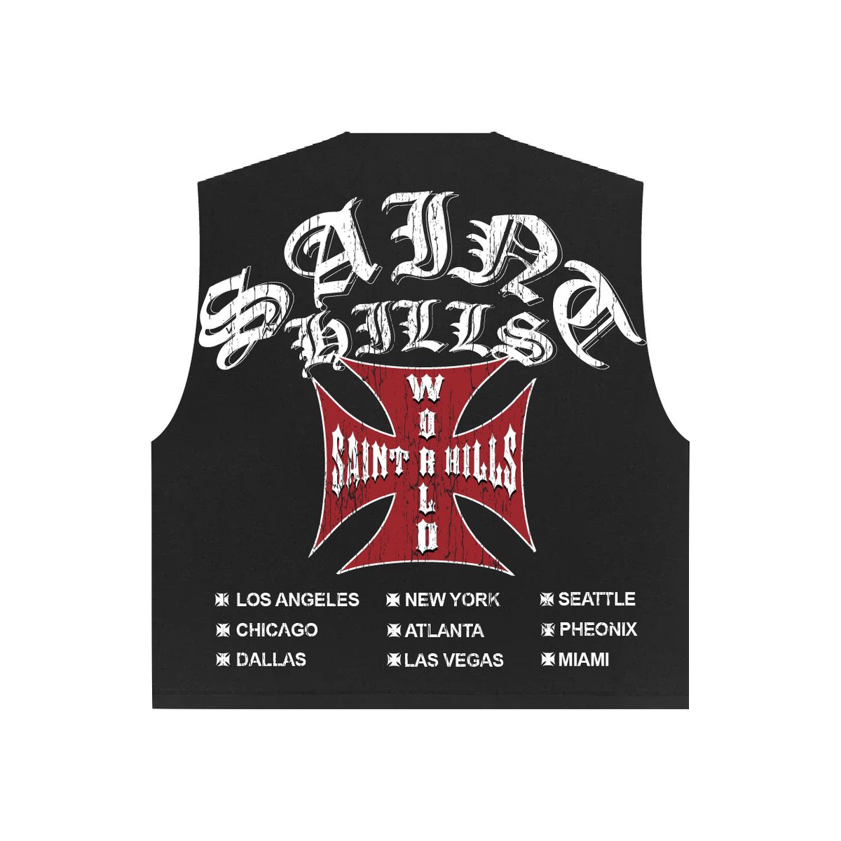 SAINT HILLS - TOUR CUT SLEEVE T-SHIRT BLACK