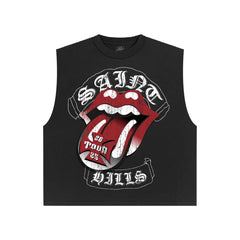 SAINT HILLS - TOUR CUT SLEEVE T-SHIRT BLACK