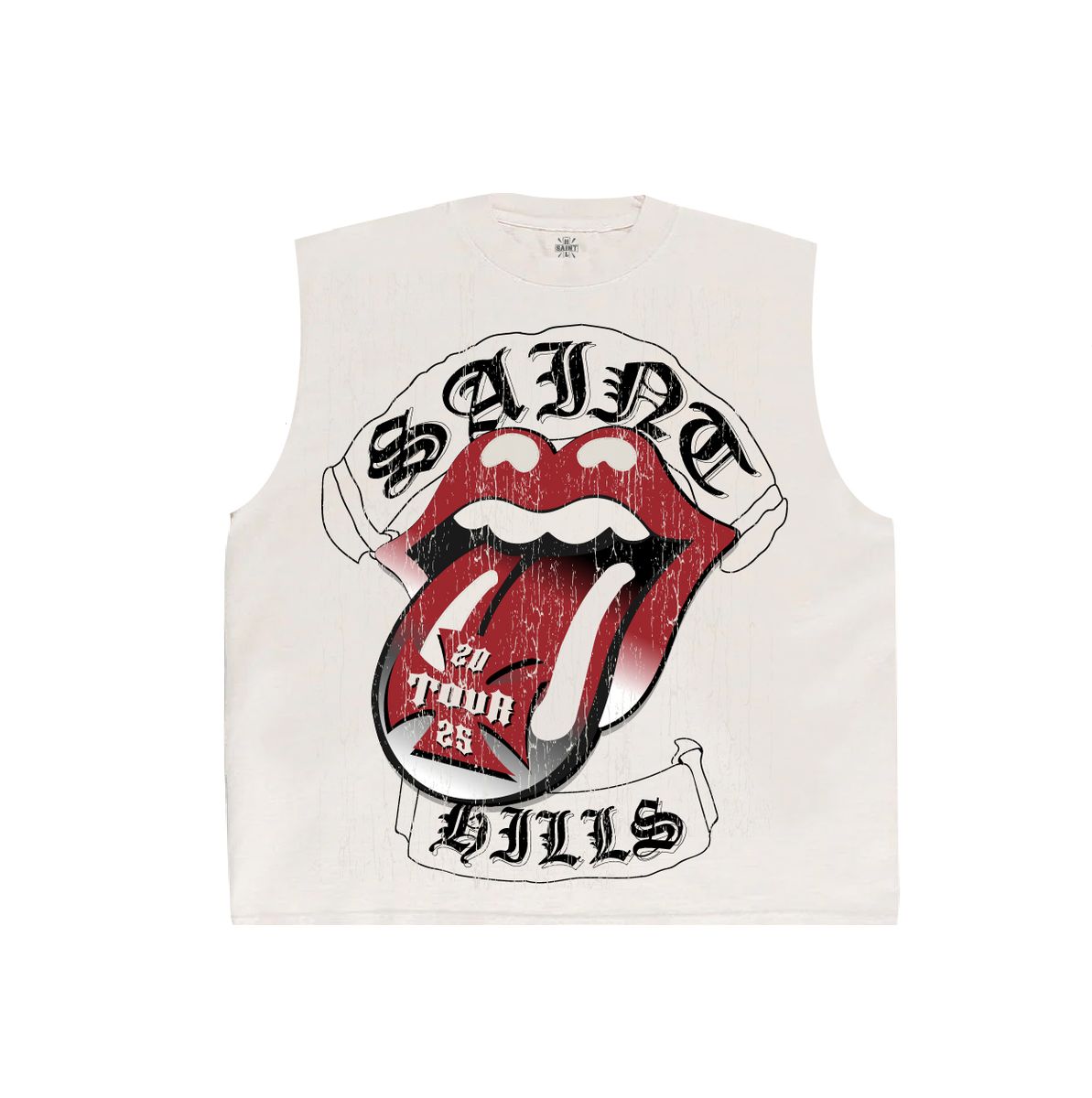SAINT HILLS - TOUR CUT SLEEVE T-SHIRT VINTAGE WHITE