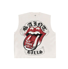 SAINT HILLS - TOUR CUT SLEEVE T-SHIRT VINTAGE WHITE