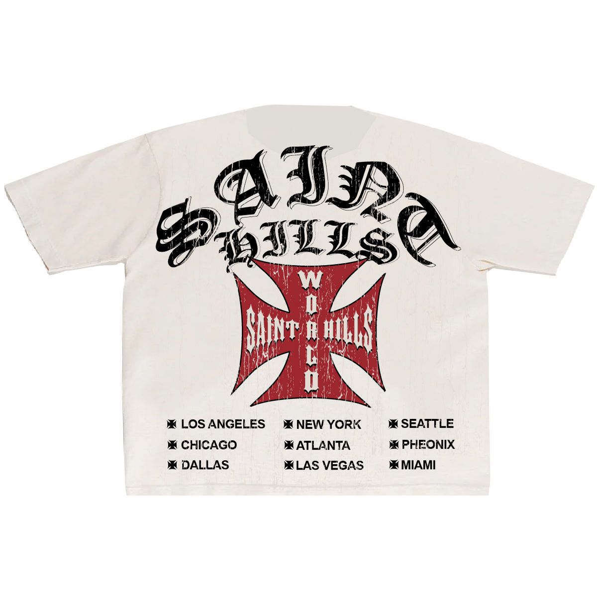SAINT HILLS - TOUR T-SHIRT VINTAGE WHITE