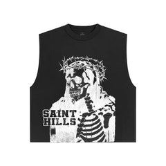 SAINT HILLS - X-RAY 2.O CUT SLEEVE T-SHIRT BLACK