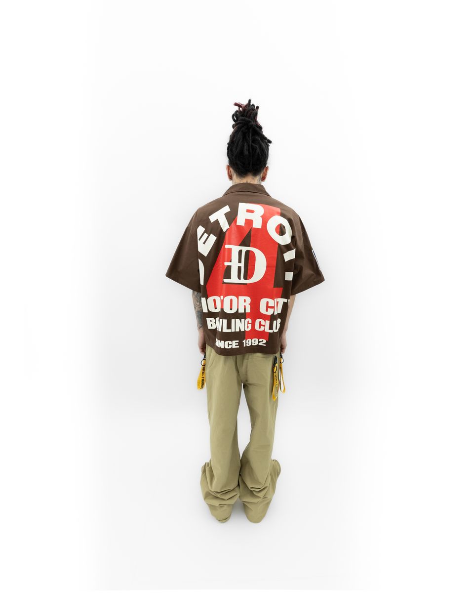 FAITH & FIGURES- Way Too Many Patches Chocolate Shirt