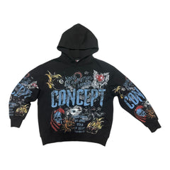 CONCEPT - "Graffiti" Black Hoodie