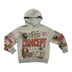 CONCEPT - "Graffiti" Grey Hoodie