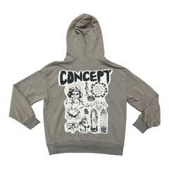 CONCEPT - "Flowers Hoodie" Grey W Hoodie